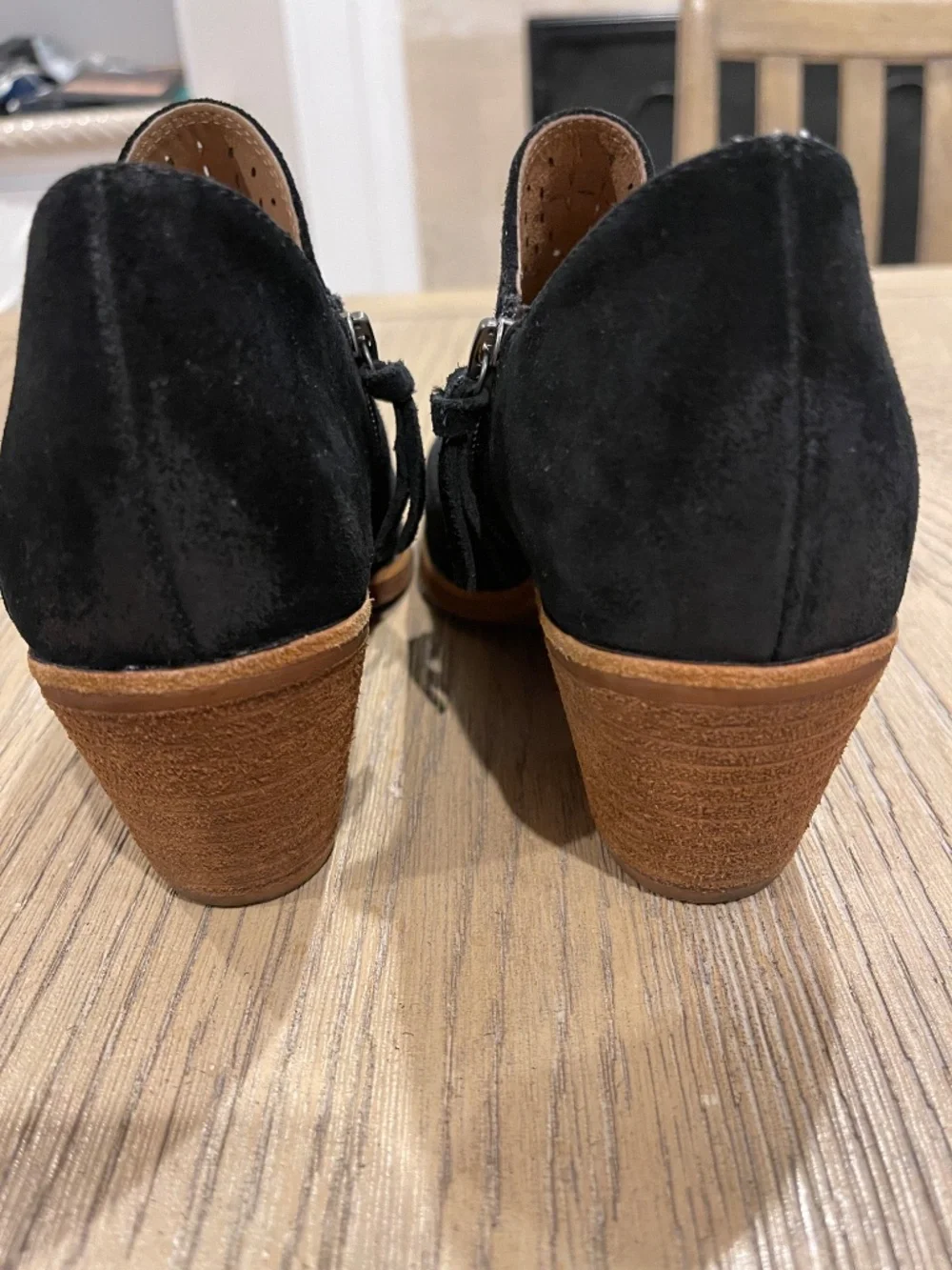 sofft ankle boots genuine suede black women s 7.5